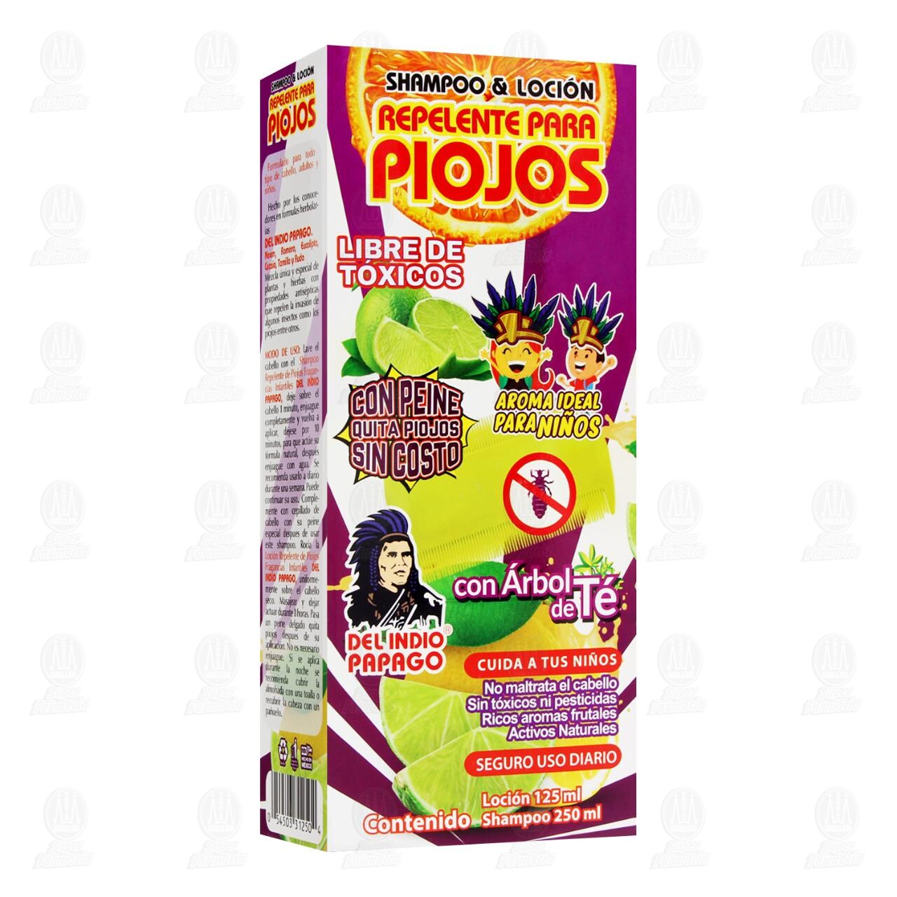 Pack Del Indio Papago Shampoo & Loción Repelente para Piojos, 2 pzas.