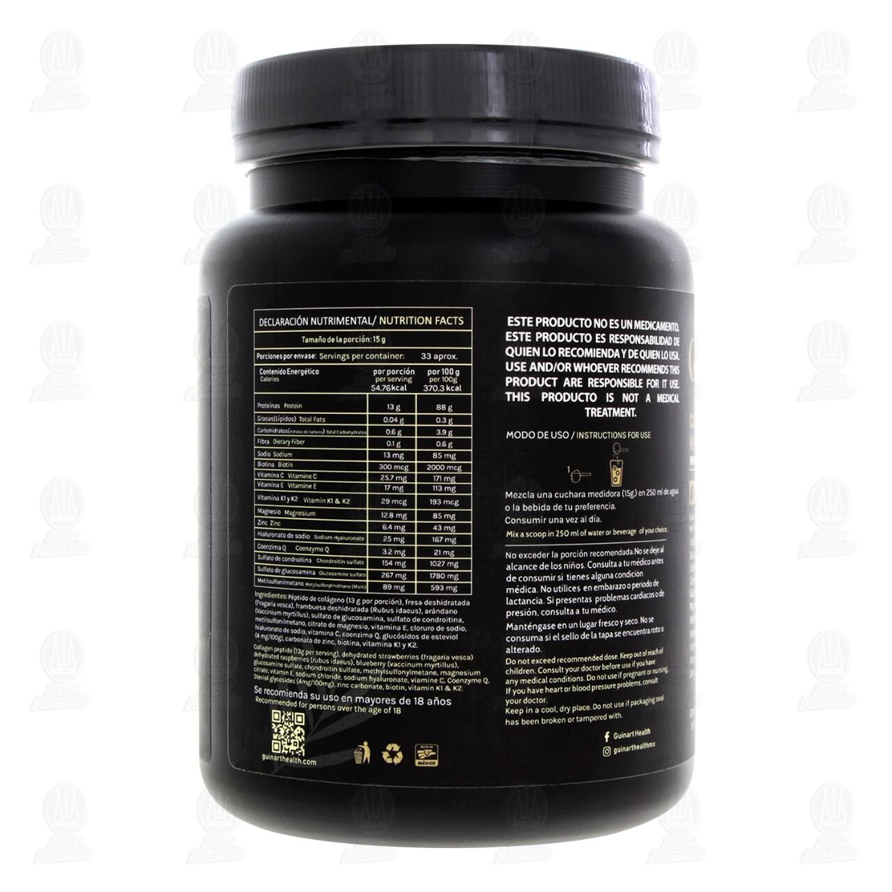 Col&aacute;geno Hidrolizado Guinart Frutos Rojos, 500 gr. image number 4