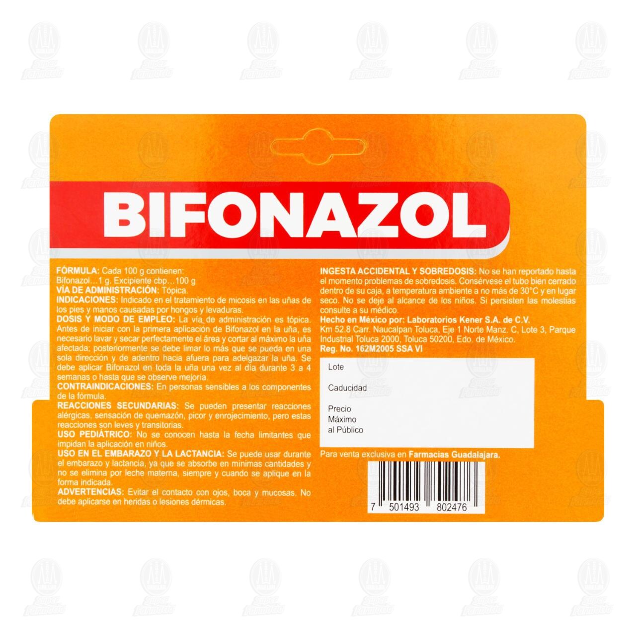 Bifonazol 1gr/100gr Ung&uuml;ento, 20 gr Pharmalife. image number 2
