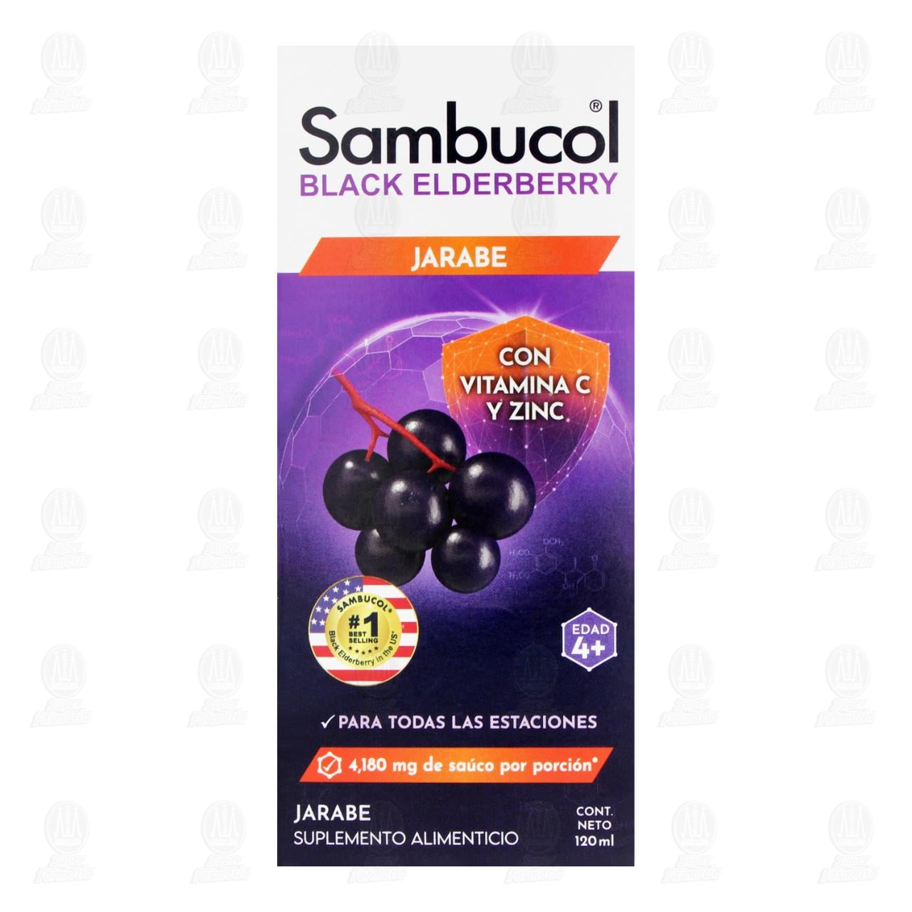 Sambucol Suplemento Alimenticio Jarabe Black Elderberry, 120 ml. image number 1