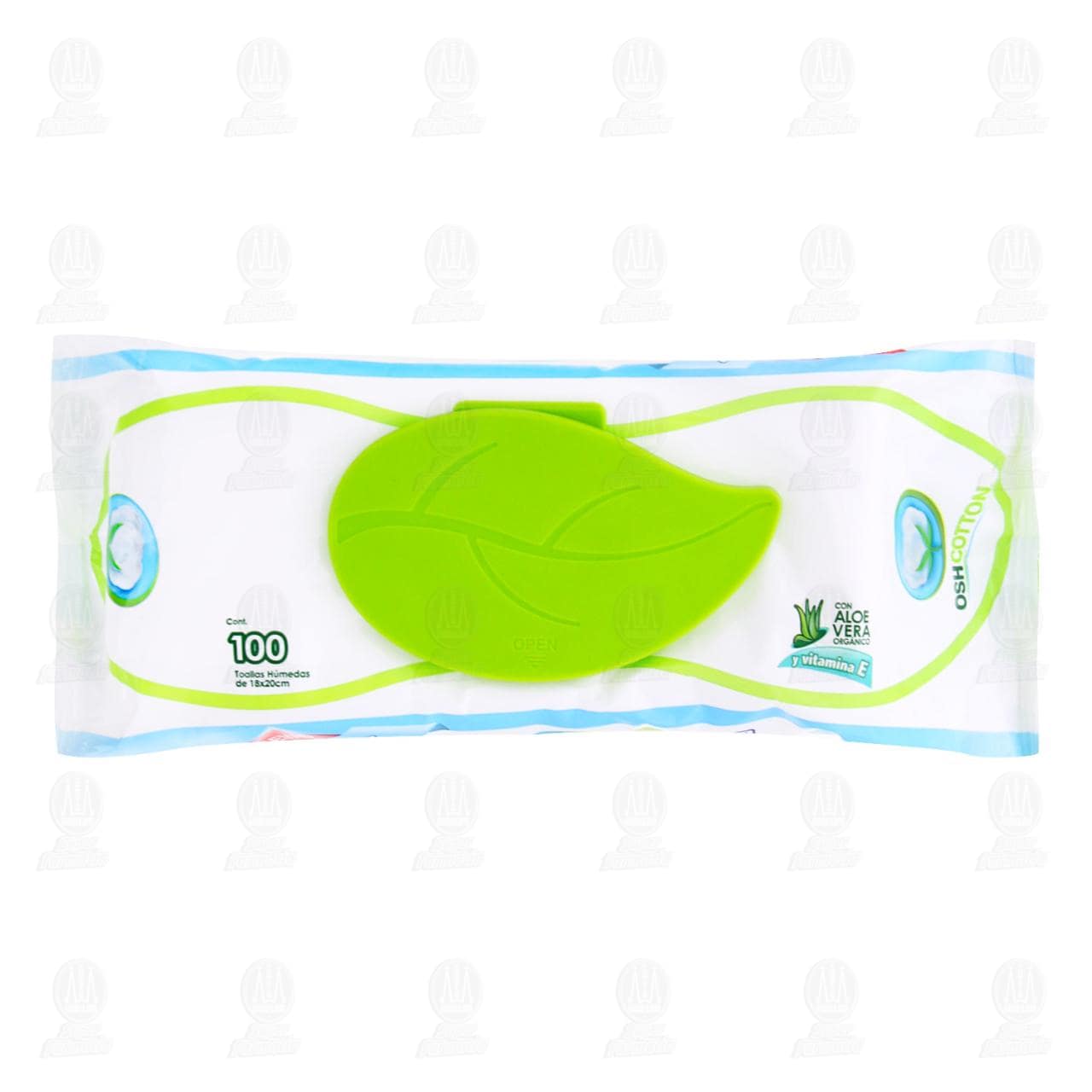 Imagen para Toallitas Húmedas Oshcotton con Aloe Vera Orgánico y Vitamina E, 100 pzas.