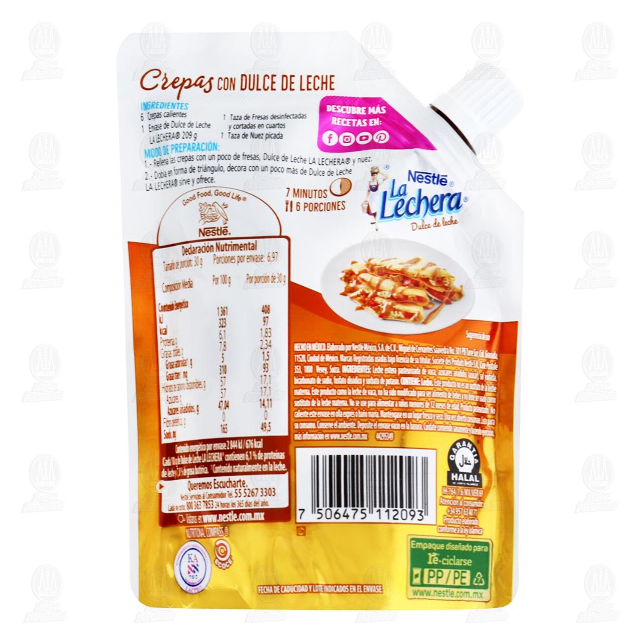 Dulce de Leche La Lechera Nestlé, 209 gr. image number 1