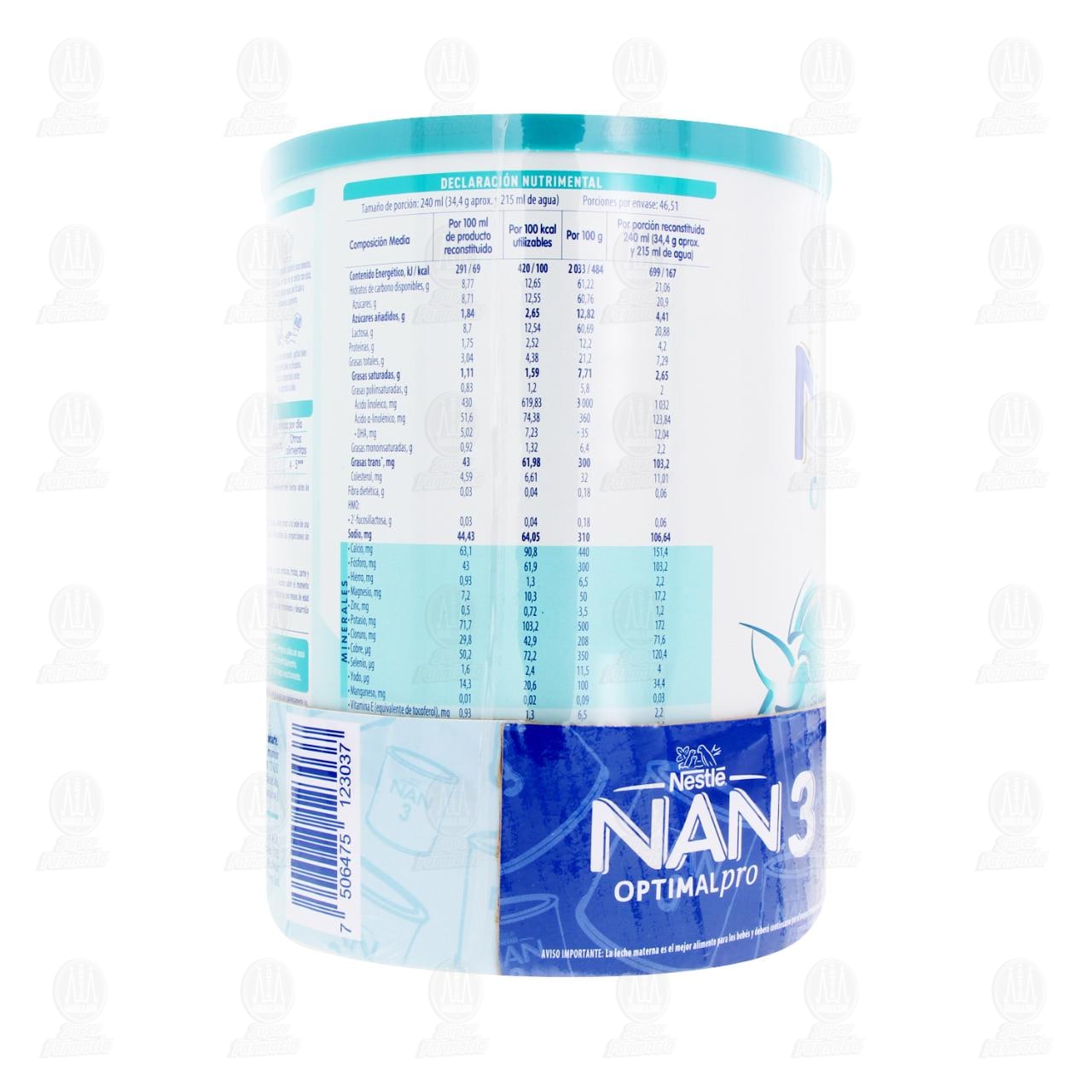Pack F&oacute;rmula Infantil Nan 3 Optimal Pro 1.6 kg + 320 gr, 2 pzas. image number 2