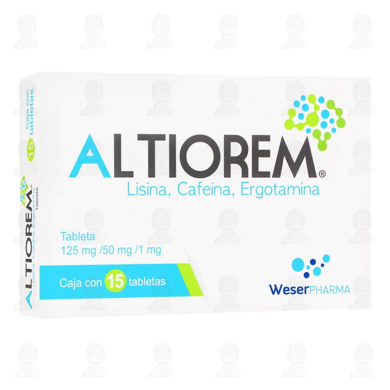 Altiorem 125mg/50mg/1mg, 15 Tabletas. image number 0