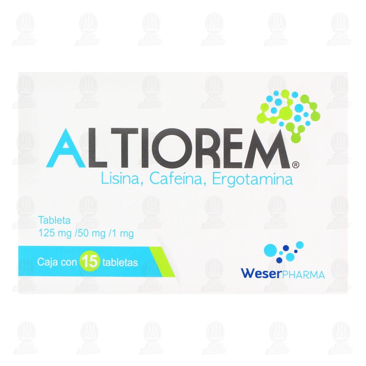 Altiorem 125mg/50mg/1mg, 15 Tabletas. image number 1