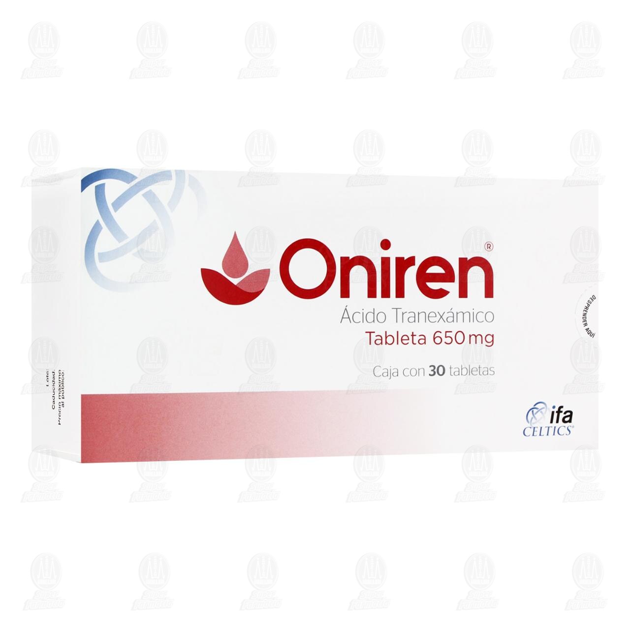 Oniren 650 mg, 30 Tabletas.