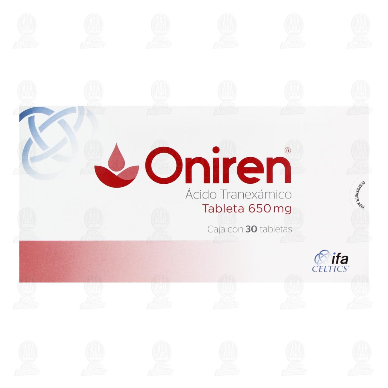 Oniren 650 mg, 30 Tabletas. image number 1