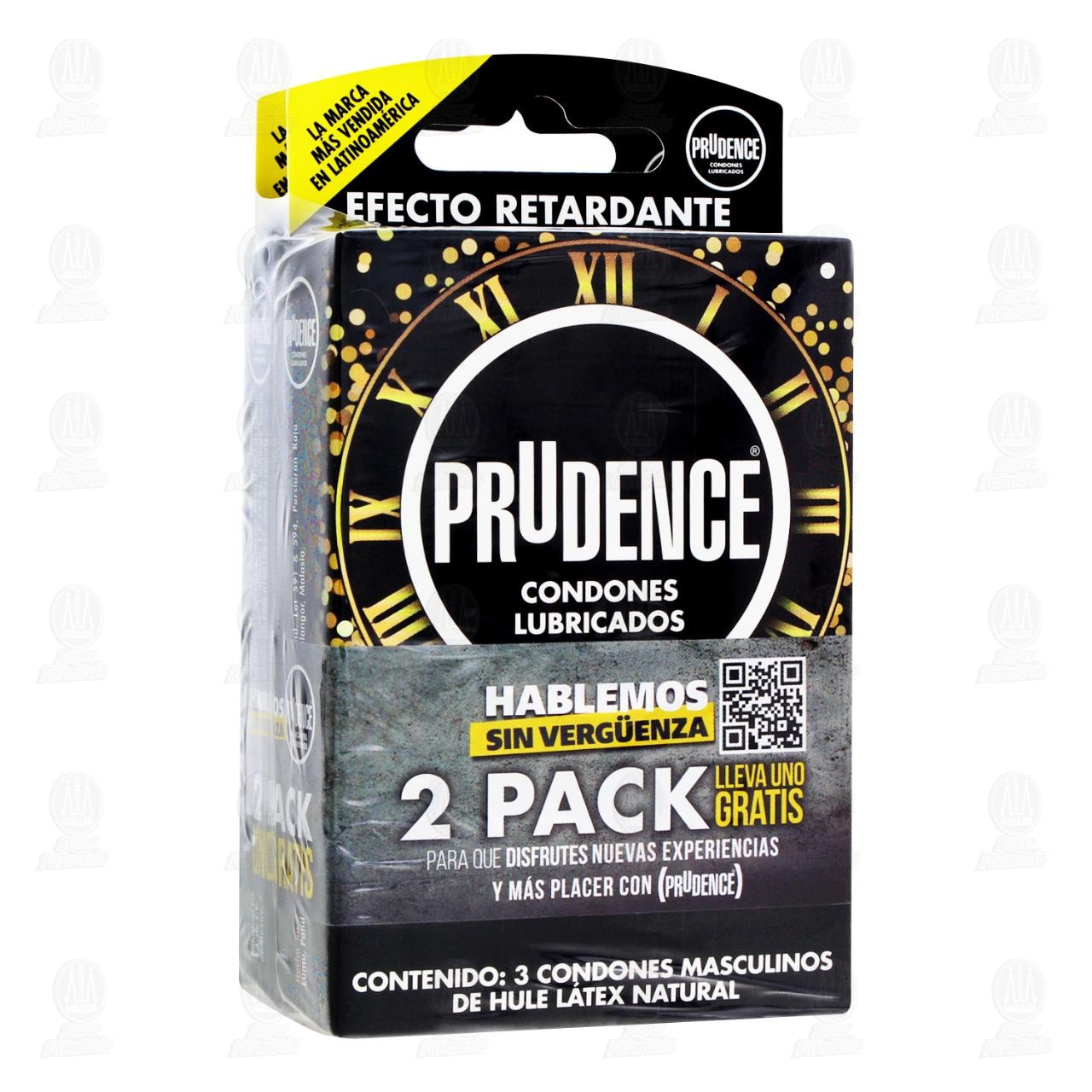 Pack Prudence Condones Lubricados Efecto Retardante + Prudence M&aacute;xima Sensibilidad, 2 Cajas con 3 pzas c/u. image number 0