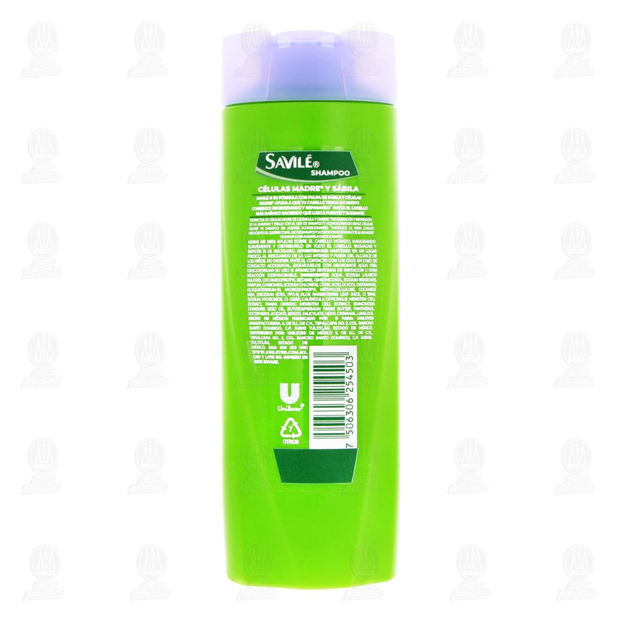 Shampoo Savil&eacute; C&eacute;lulas Madre y S&aacute;bila, 180 ml. image number 2