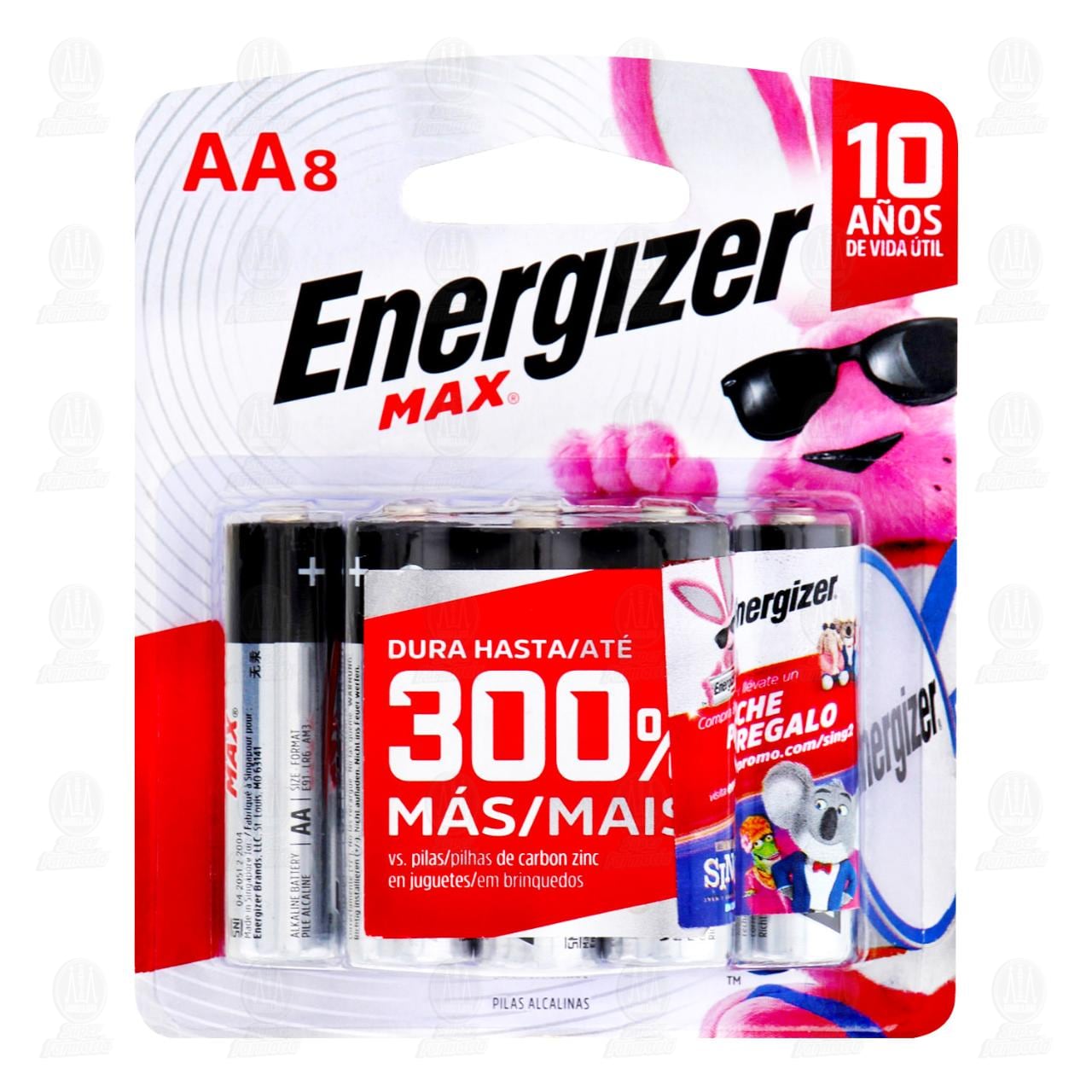 Imagen para Pilas Energizer Max Alcalinas AA, 8 pzas.