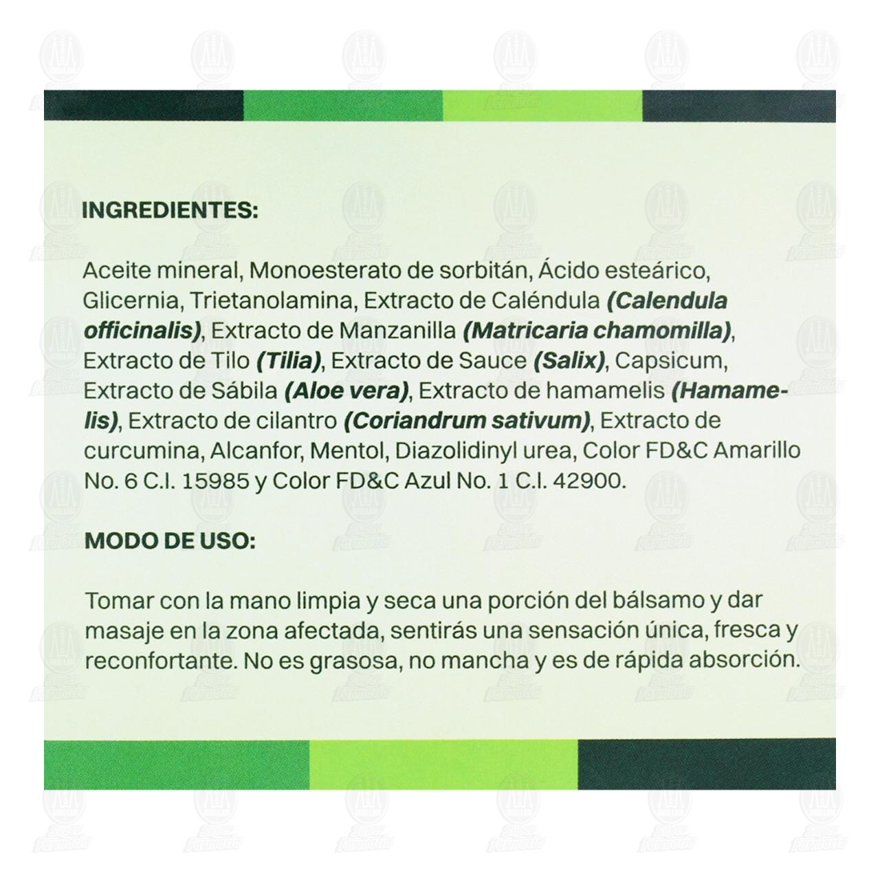 B&aacute;lsamo The Green Balm F&oacute;rmula Herbal, 250 gr. image number 2