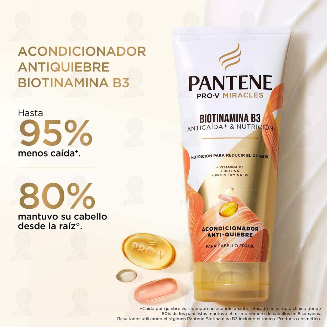 Acondicionador Pantene Biotinamina B3 Antica&iacute;da+ & Nutrici&oacute;n, 250 ml. image number 3