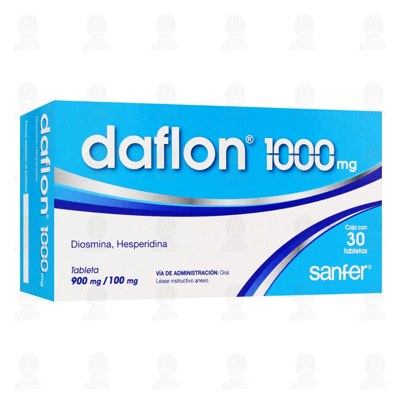 Daflon 1000 900mg/100mg, 30 Tabletas. image number 0