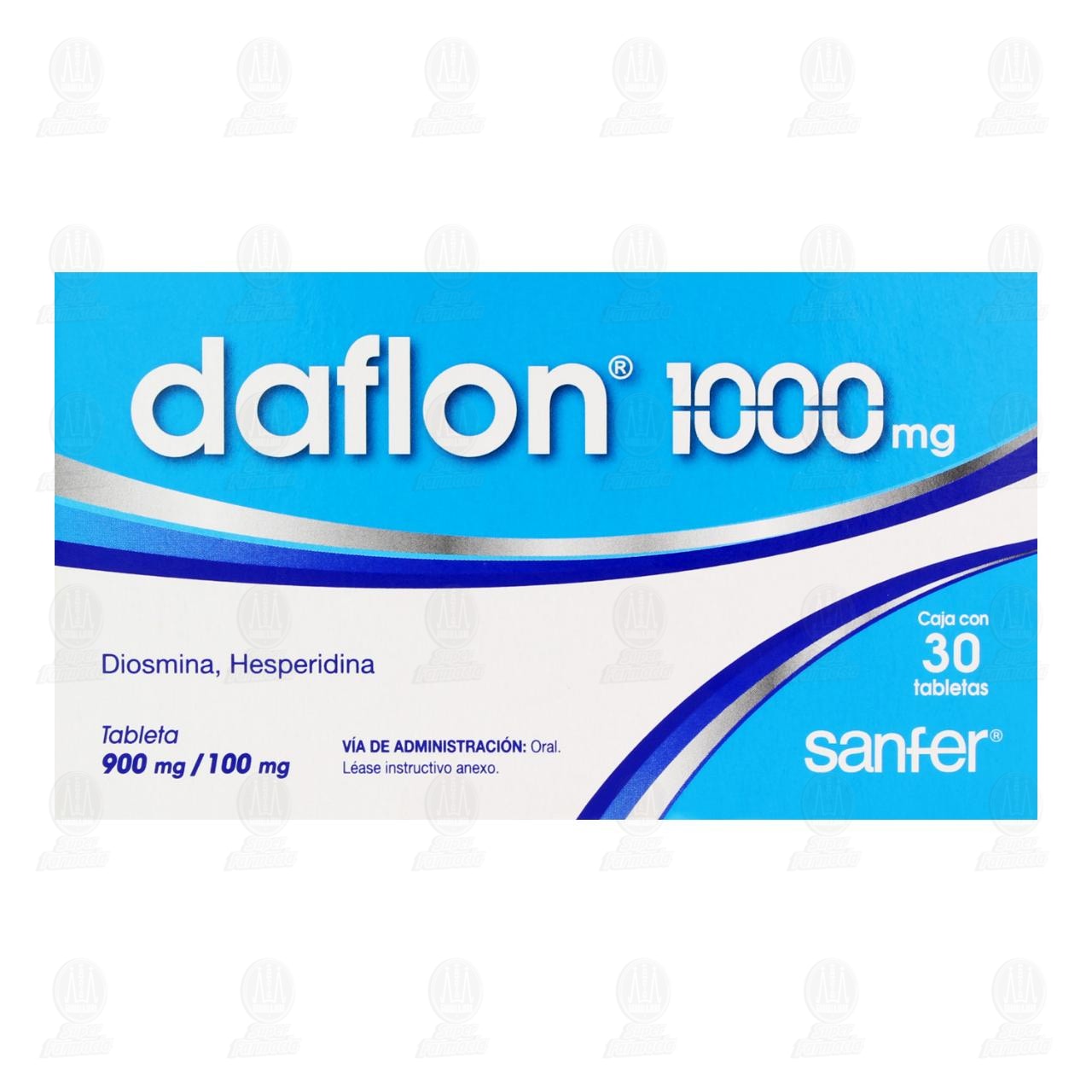 Daflon 1000 900mg/100mg, 30 Tabletas. image number 1