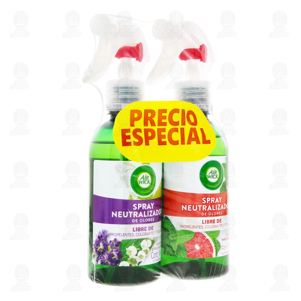 Imagen para Pack Neutralizador de Olores Air Wick Lavanda y Lirios del Valle de 237 ml + Toronja Hierbabuena de 237 ml, 2 pzas.