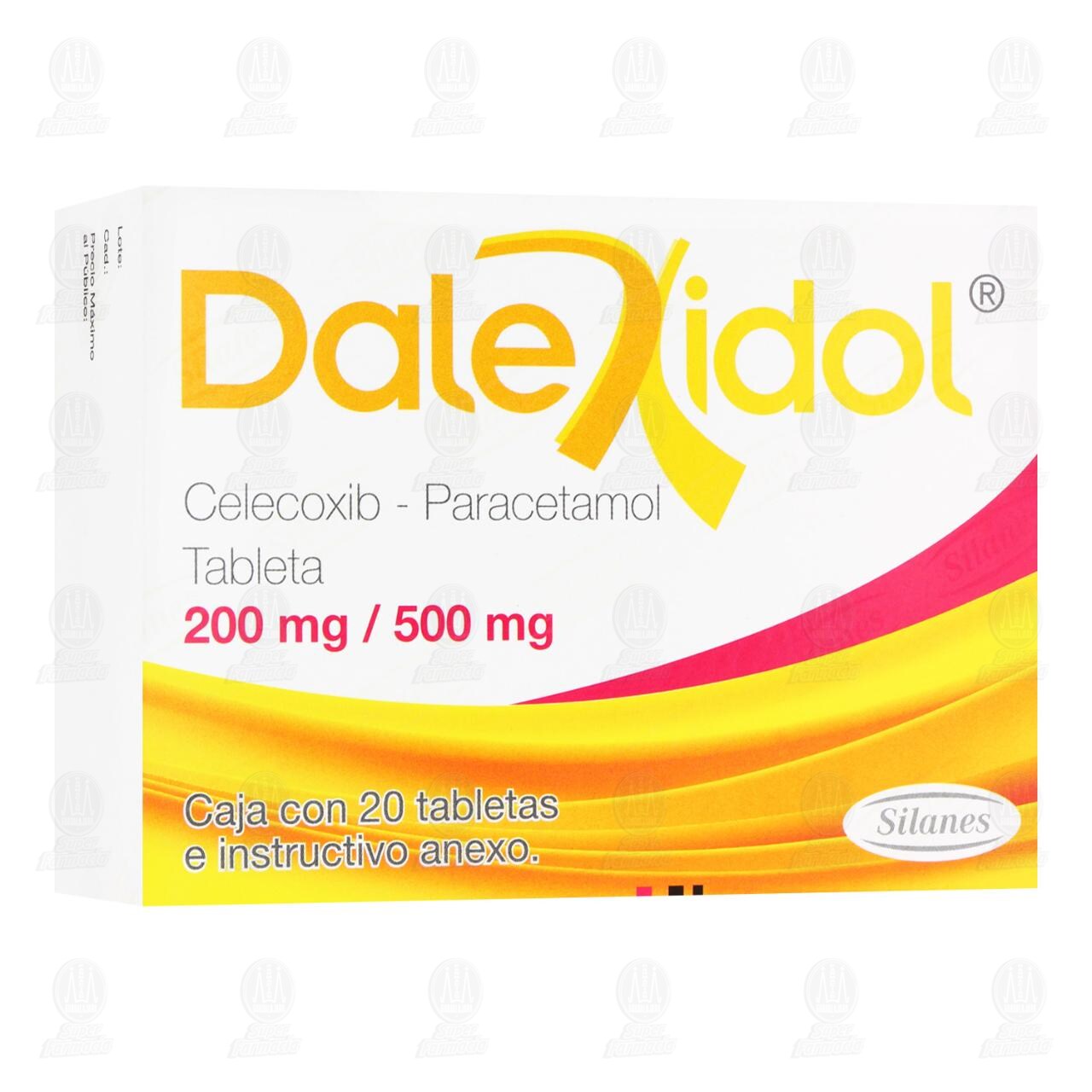 Dalexidol 200mg/500mg, 20 Tabletas. image number 0
