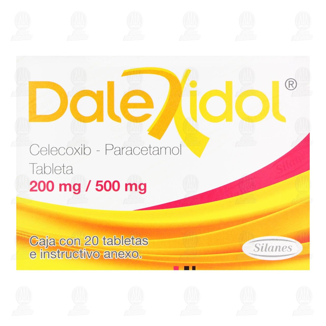 Dalexidol 200mg/500mg, 20 Tabletas. image number 1