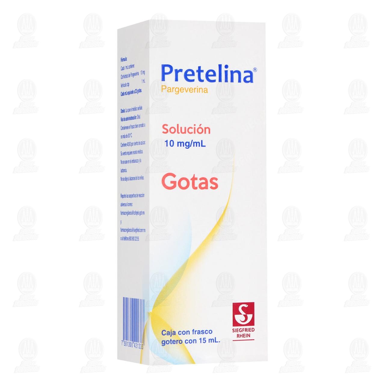 Pretelina 10mg/ml Soluci&oacute;n Gotas, 15 ml. image number 0