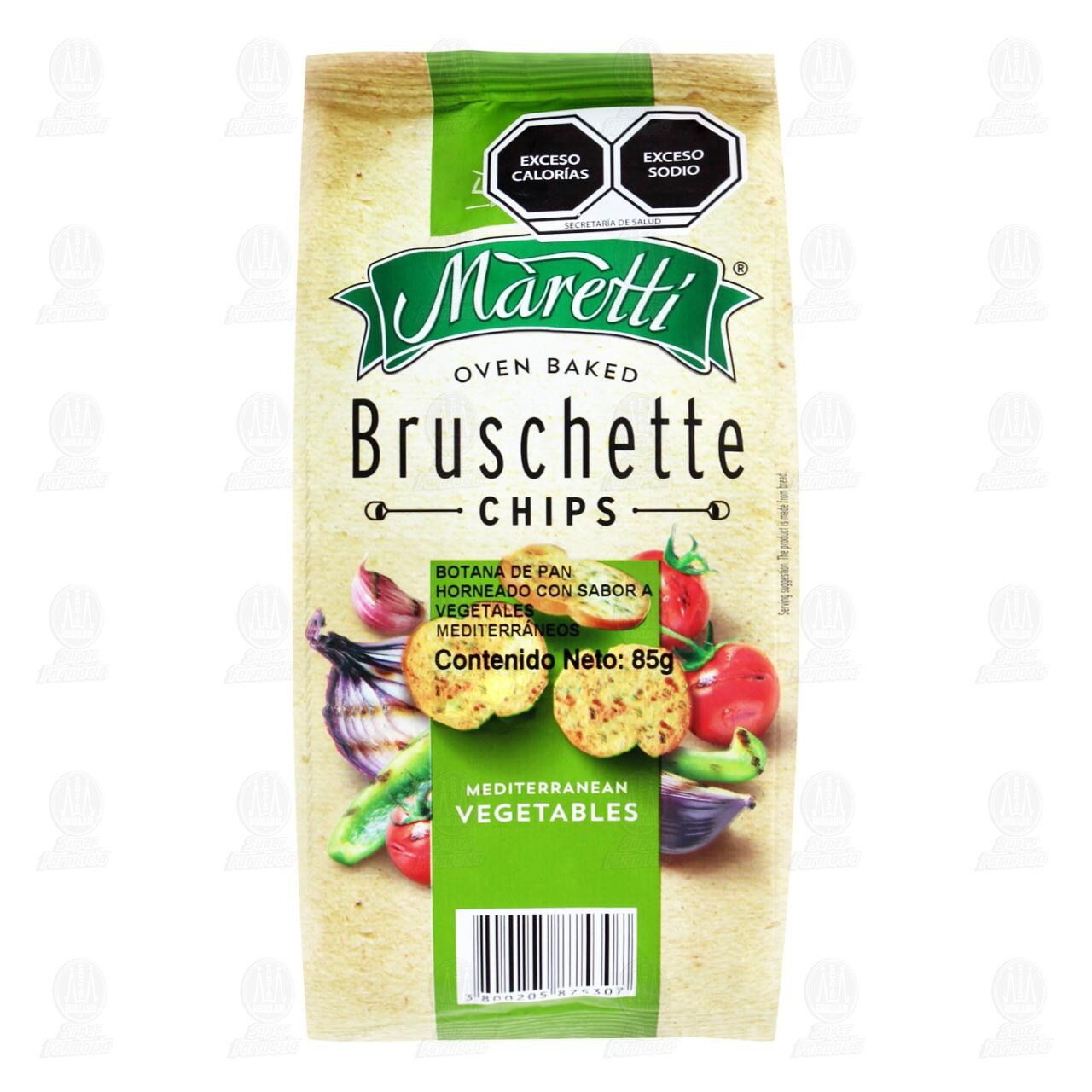 Pan Horneado Maretti Bruschette Chips Mediterranean Vegetables, 85 gr. image number 0
