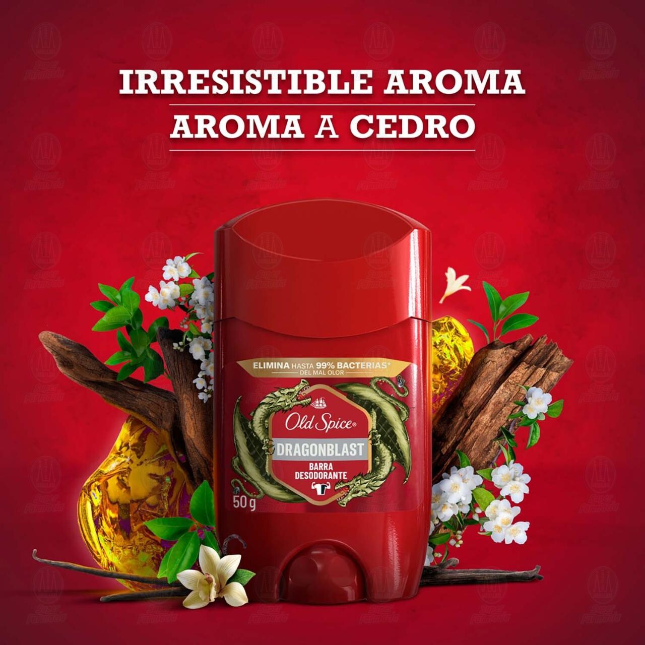 Desodorante Old Spice Dragonblast Aroma a Cedro en Barra, 50 gr. image number 3