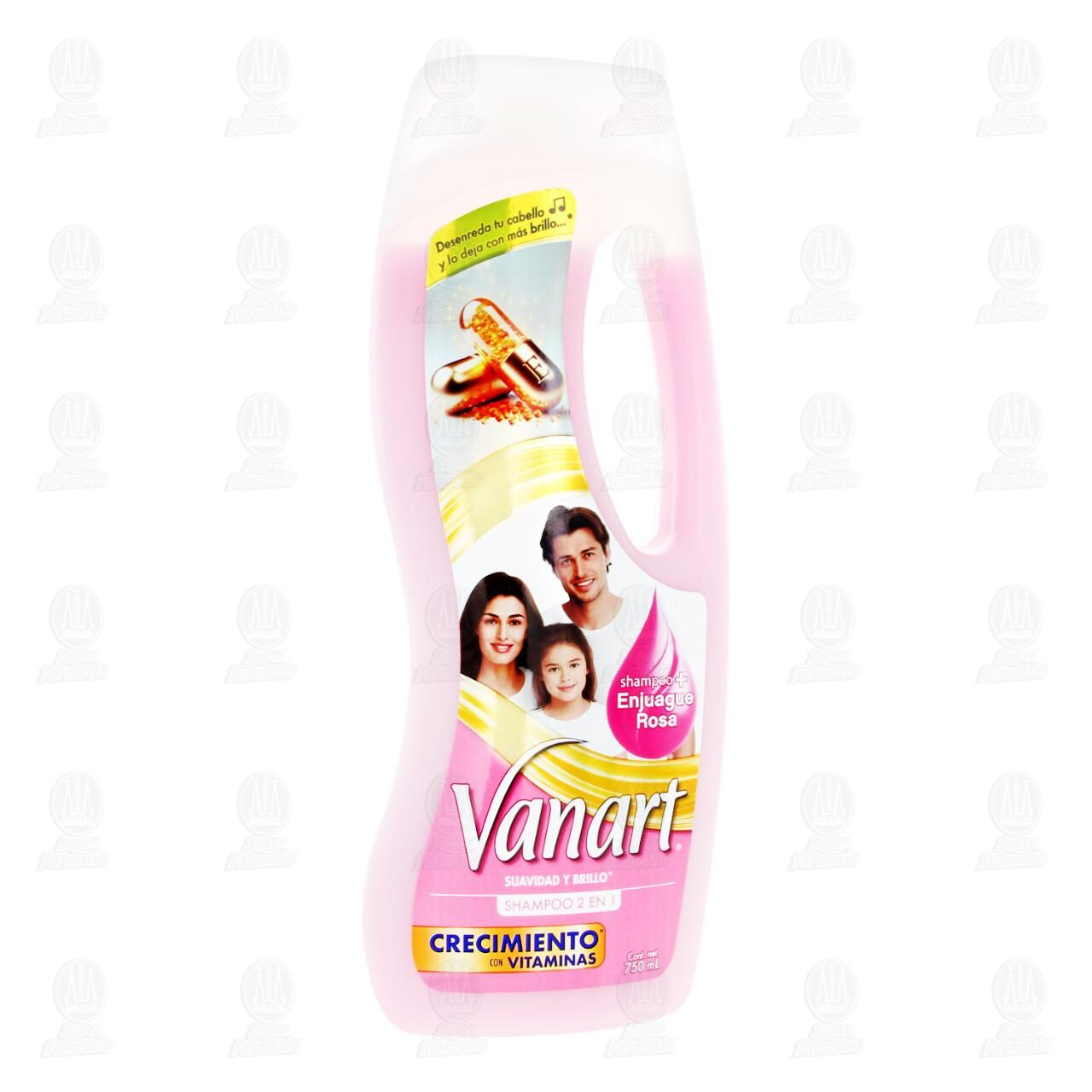 Shampoo + Enjuague Rosa Vanart Crecimiento con Vitaminas, 750 ml. image number 0