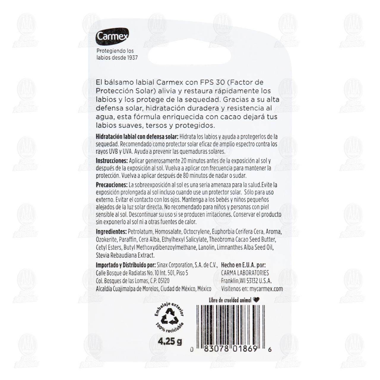 Carmex B&aacute;lsamo Labial Weather Guard, 4.25 gr. image number 1