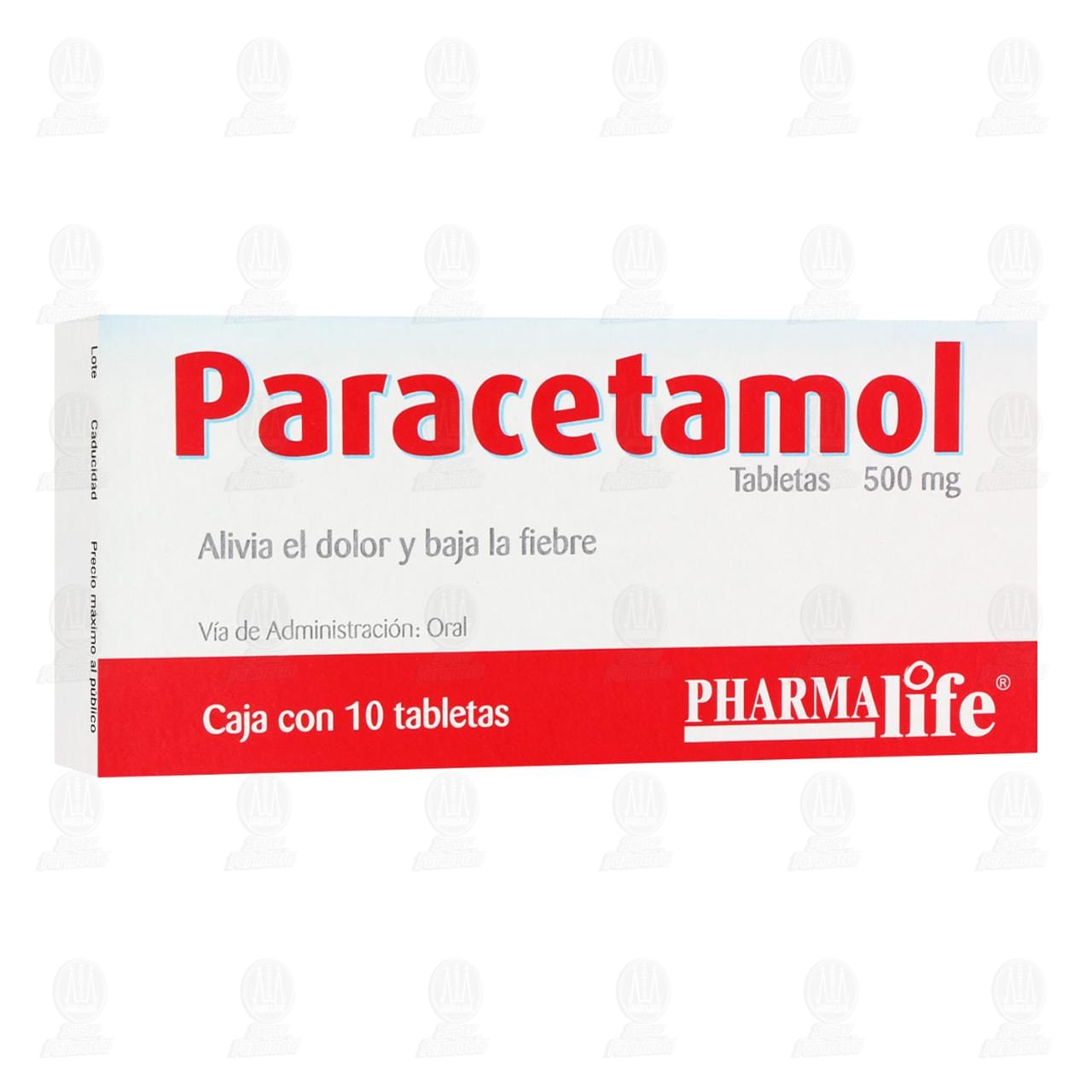 Imagen para Paracetamol 500 mg, 10 Tabletas Pharmalife.