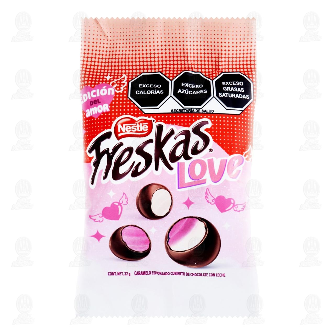 Imagen para Caramelo Freskas Love con Chocolate, 32 gr.