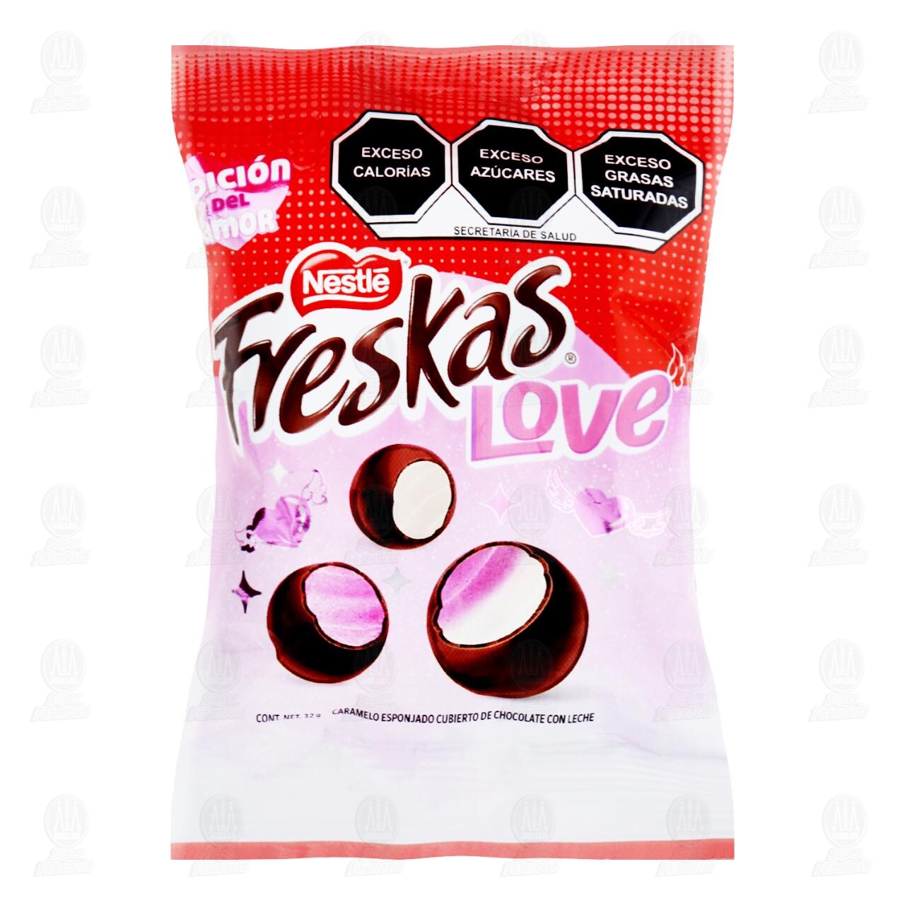 Caramelo Freskas Love con Chocolate, 32 gr. image number 0