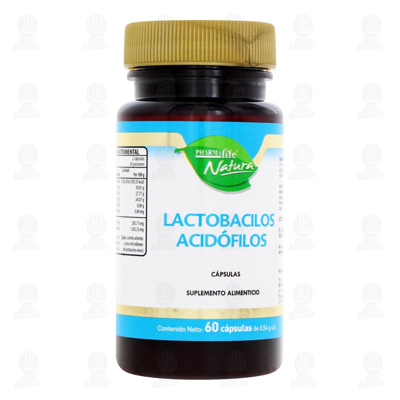 Imagen para Lactobacilos Acidófilos, 60 Cápsulas de 0.54 gr c/u Pharmalife Natura.