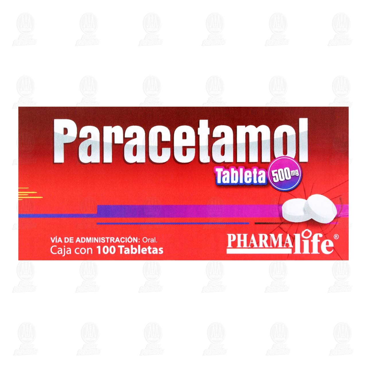 Paracetamol 500 mg, 100 Tabletas Pharmalife. image number 1