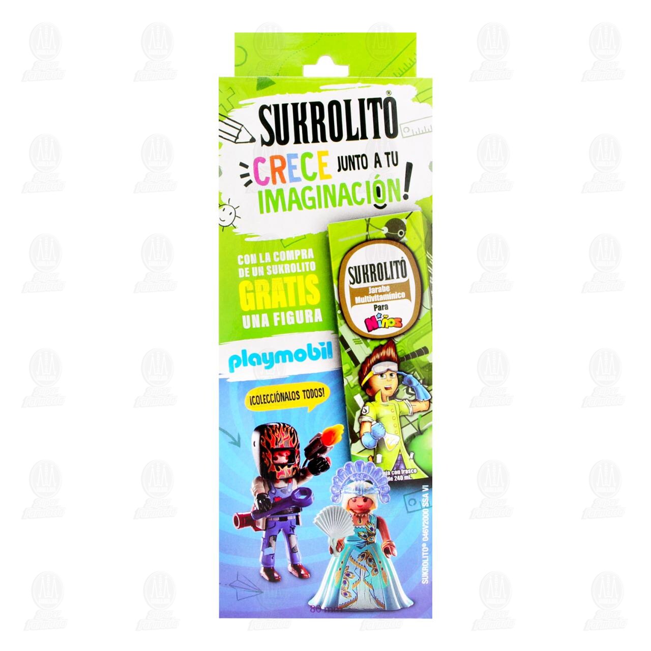 Sukrolito Jarabe + Gratis una Figura Playmobil, 240 ml. image number 1