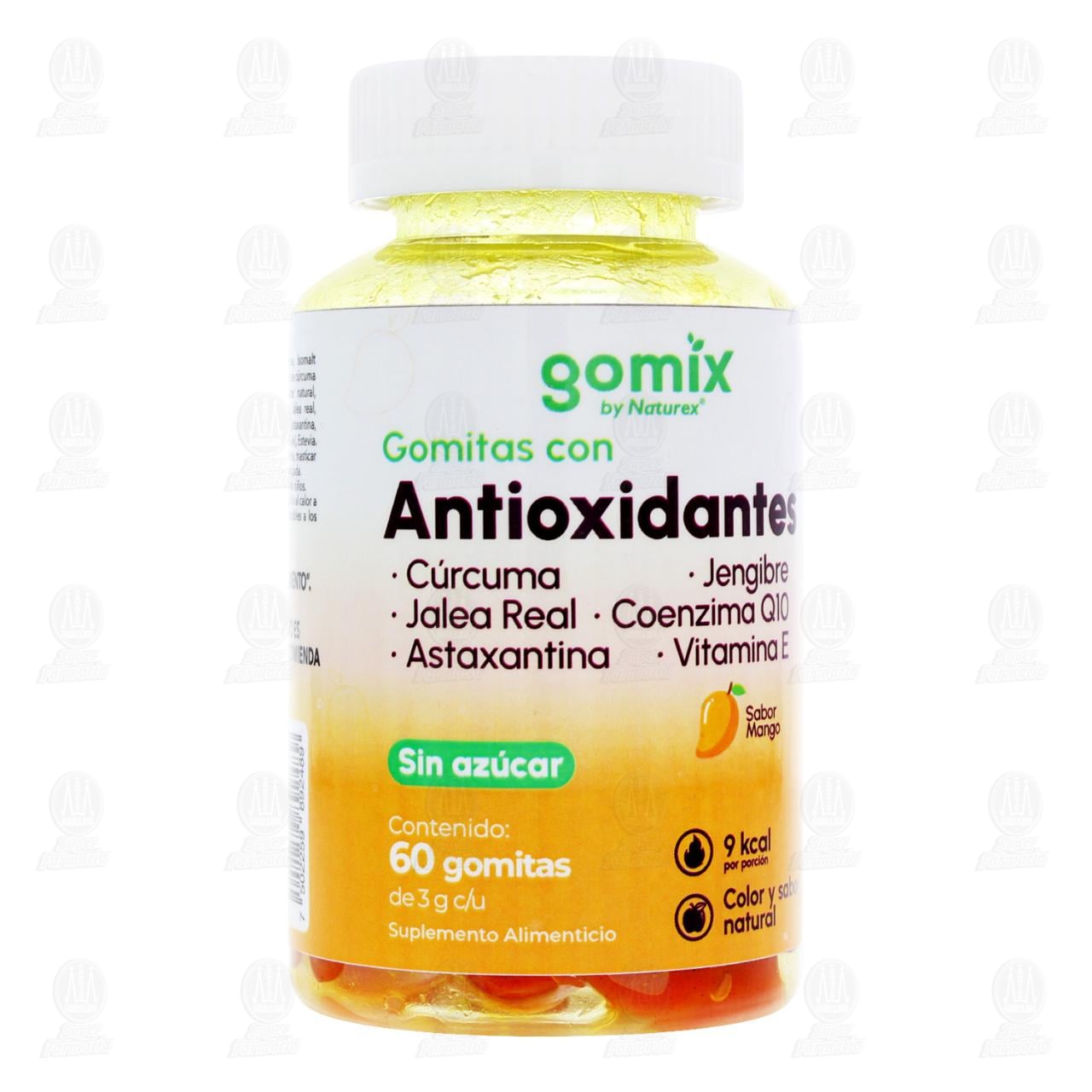 Imagen para Suplemento Alimenticio Gomix by Naturex Gomitas con Antioxidantes Sabor Mango, 60 Gomitas.