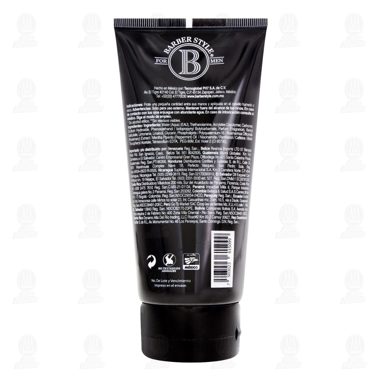 Gel Fijador para Cabello Barber Style Fijación Extra Firme, 180 gr. image number 1