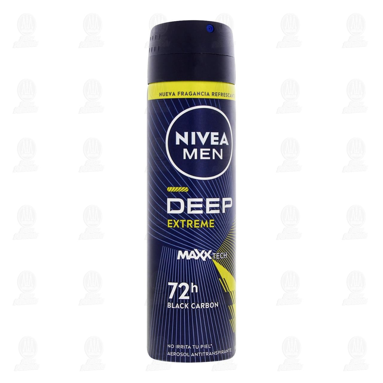 Nivea Men Antitranspirante Deep Extreme Black Carbon en Aerosol, 150 ml. image number 0