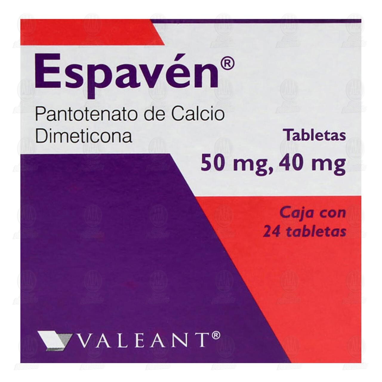 Espav&eacute;n 50mg/40mg, 24 Tabletas. image number 1