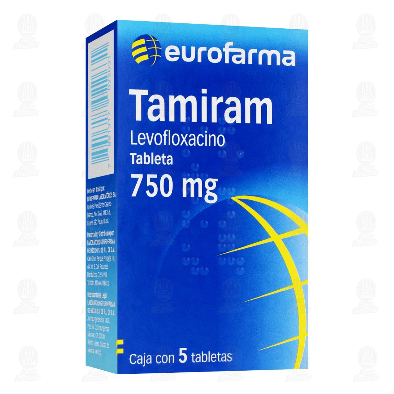 Tamiram 750 mg, 5 Tabletas. image number 0