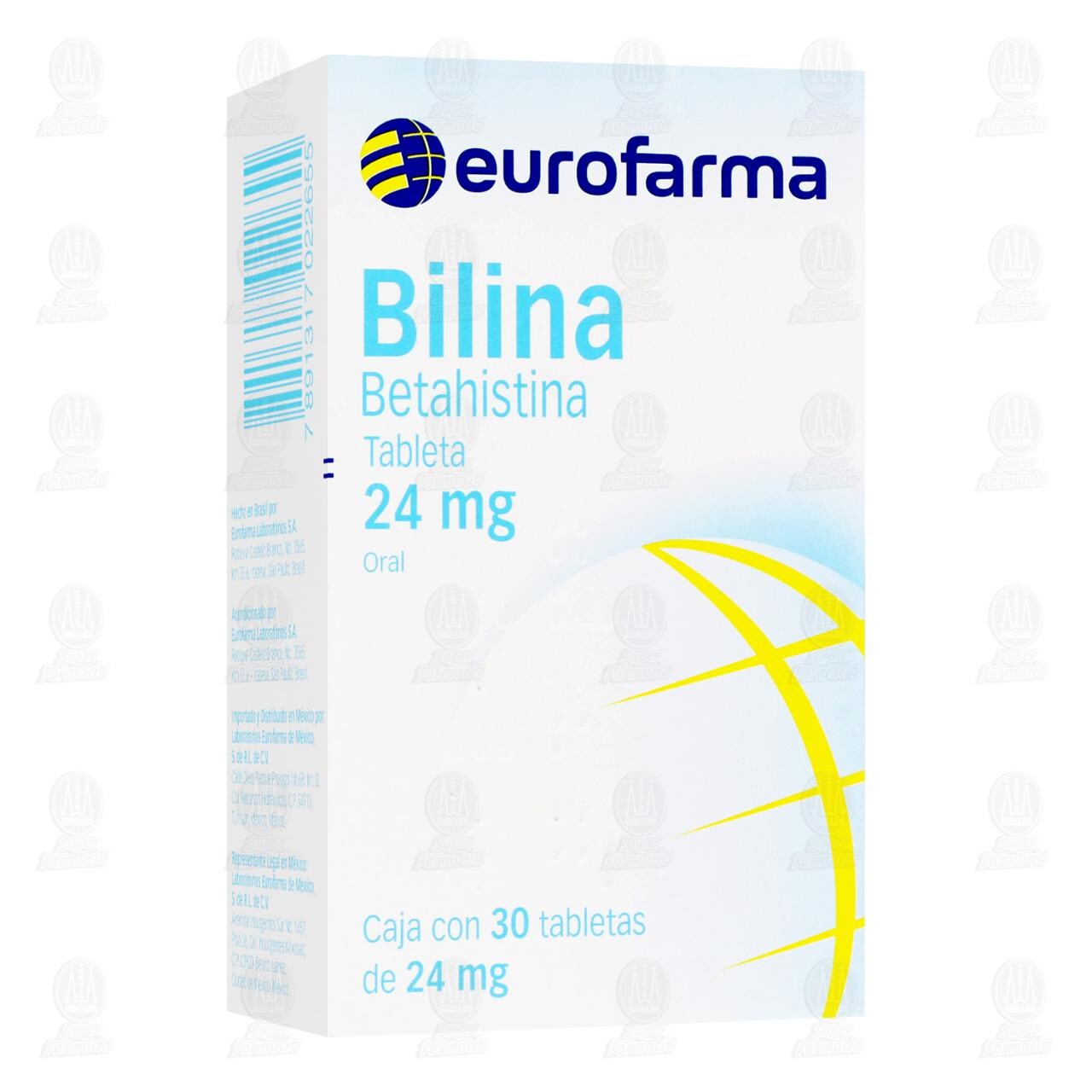 Bilina 24 mg, 30 Tabletas. image number 0