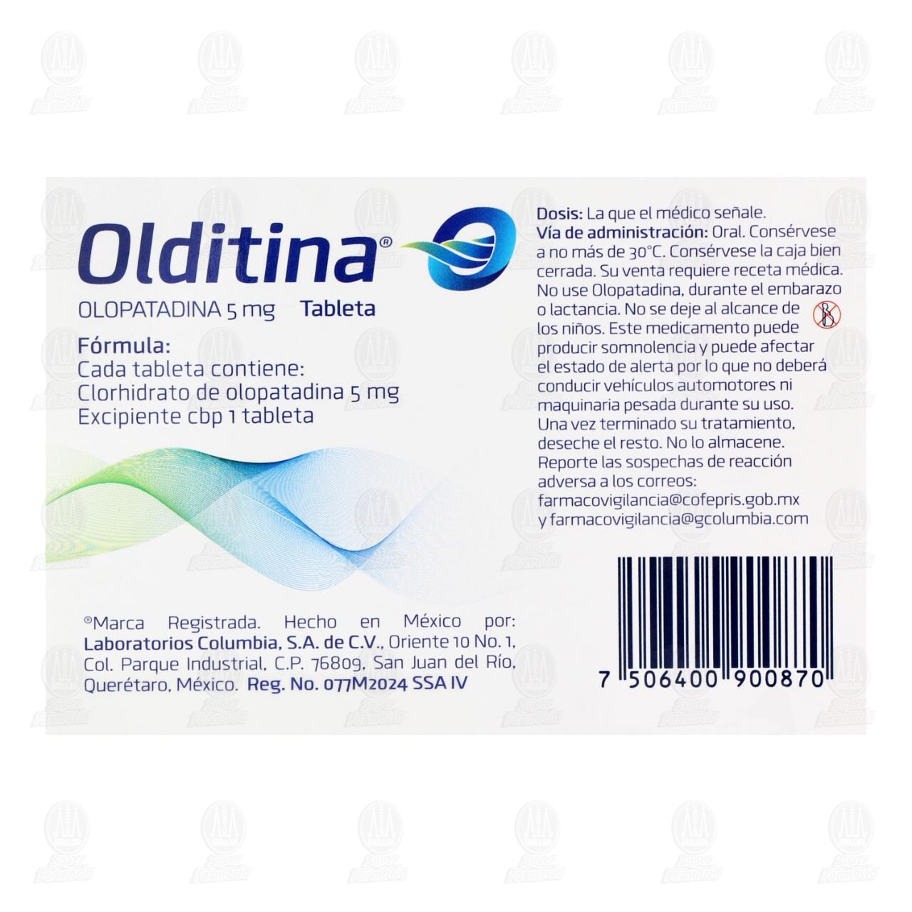 Olditina 5 mg, 28 Tabletas. image number 2
