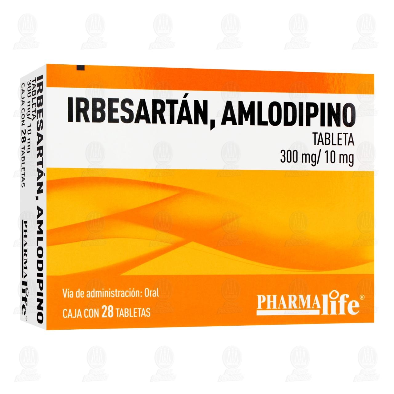 Imagen para Irbesartán, Amlodipino 300mg/10mg, 28 Tabletas Pharmalife.