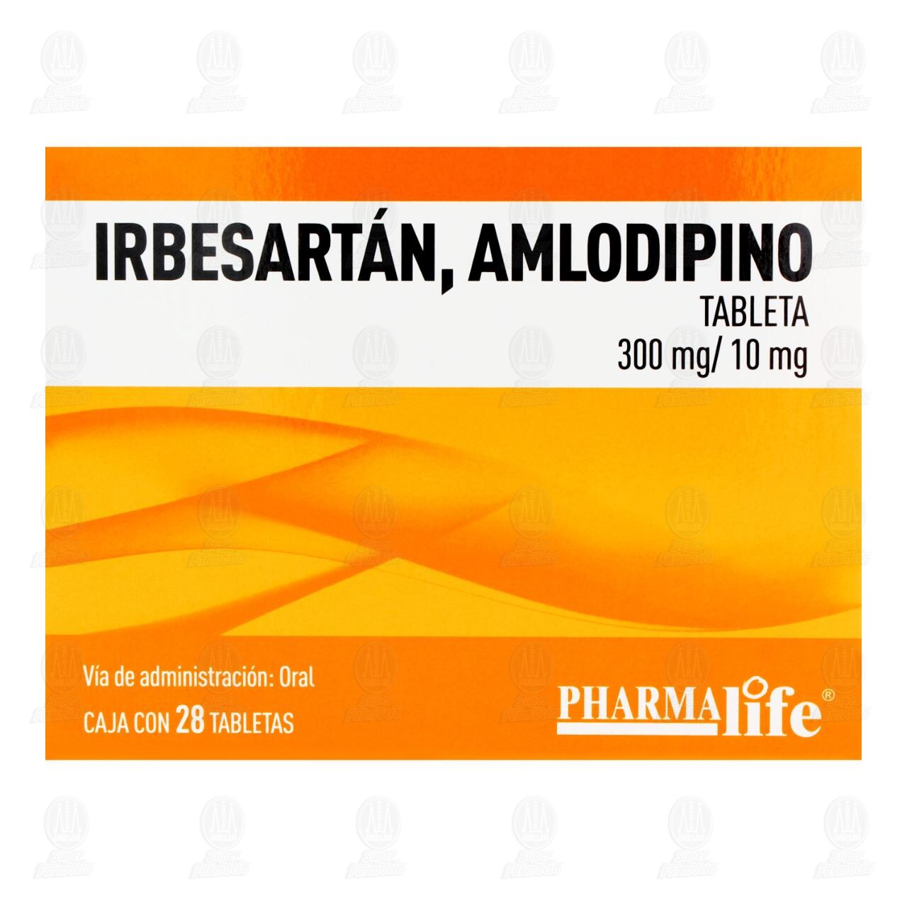 Irbesart&aacute;n, Amlodipino 300mg/10mg, 28 Tabletas Pharmalife. image number 1
