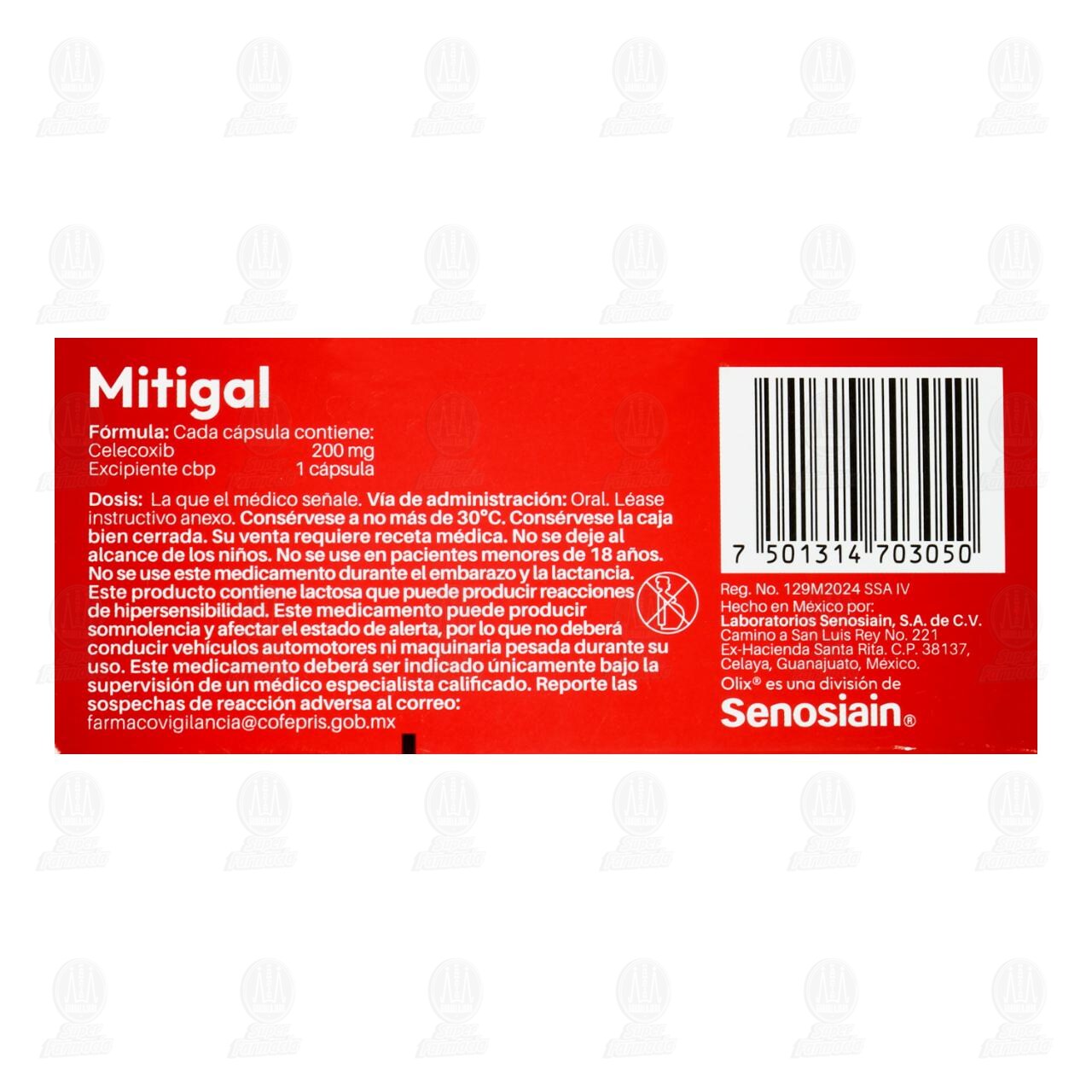 Mitigal 200 mg, 10 C&aacute;psulas. image number 2