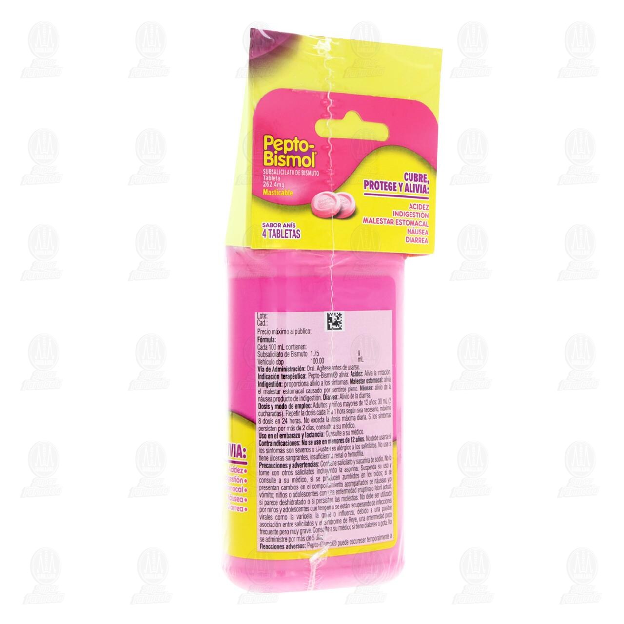 Promo Pack Pepto-Bismol Suspensi&oacute;n Sabor Original + 8 Tabletas Masticables Sabor An&iacute;s, 2 pzas. image number 2