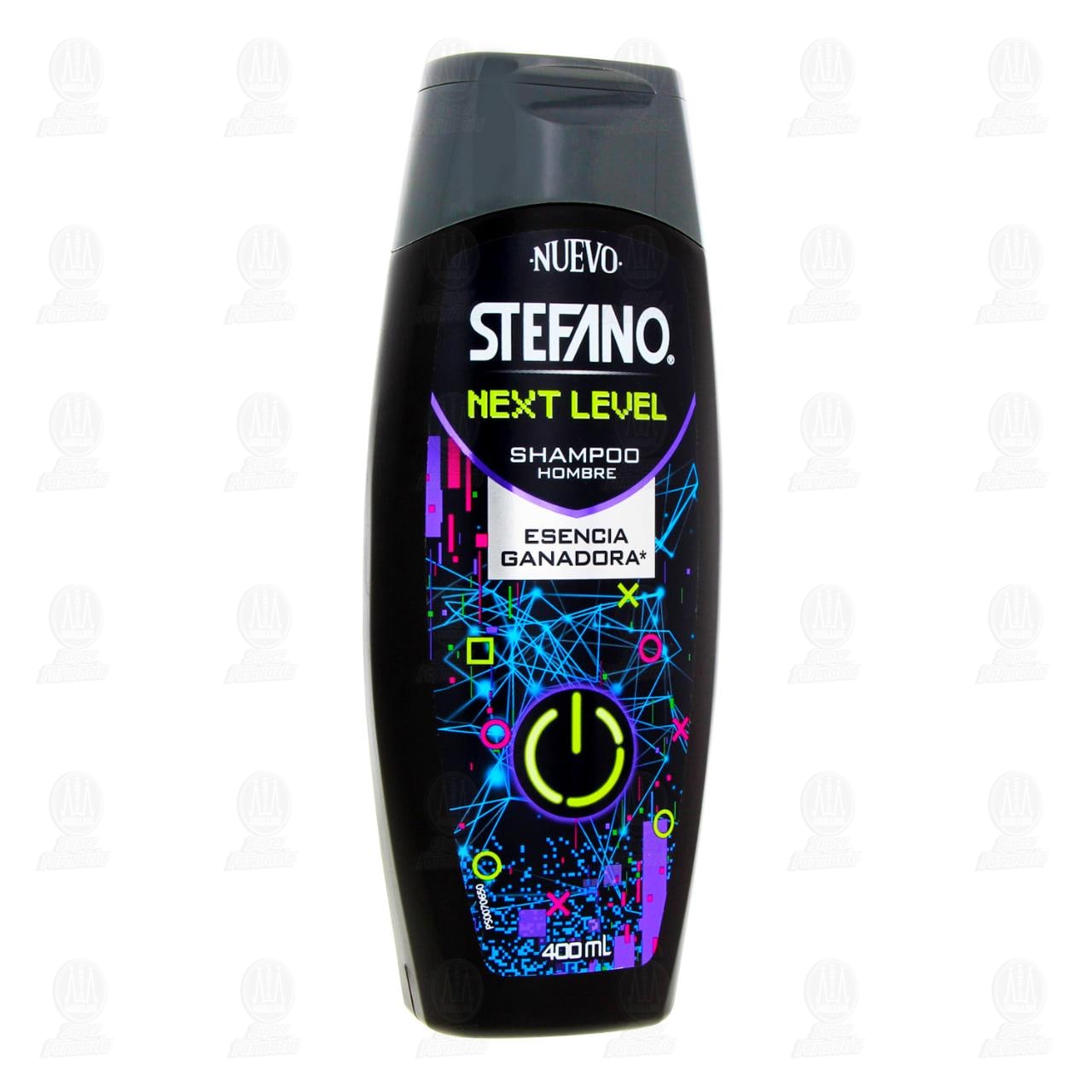 Shampoo Hombre Stefano Next Level Esencia Ganadora para Cabello, 400 ml.