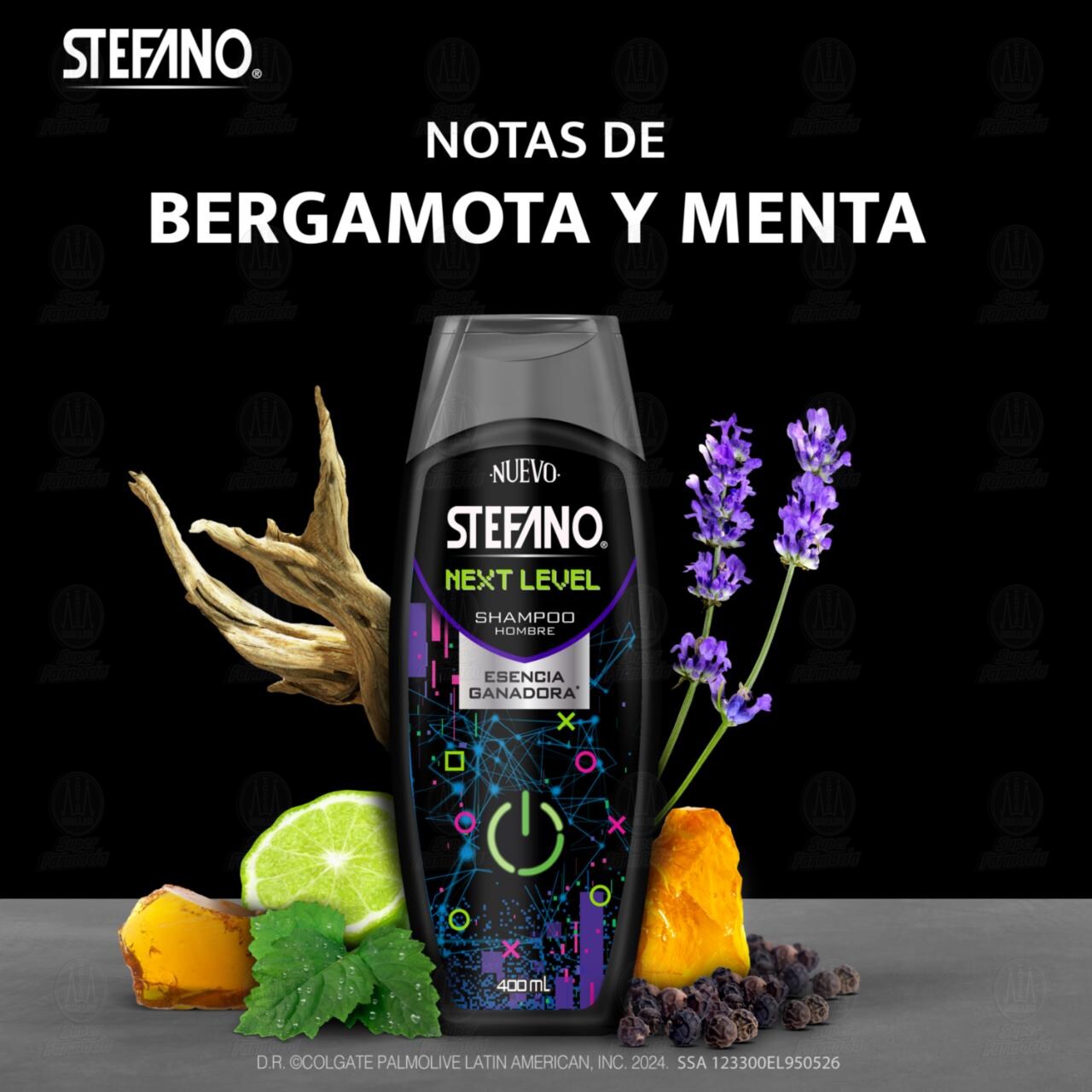 Shampoo Hombre Stefano Next Level Esencia Ganadora para Cabello, 400 ml. image number 3