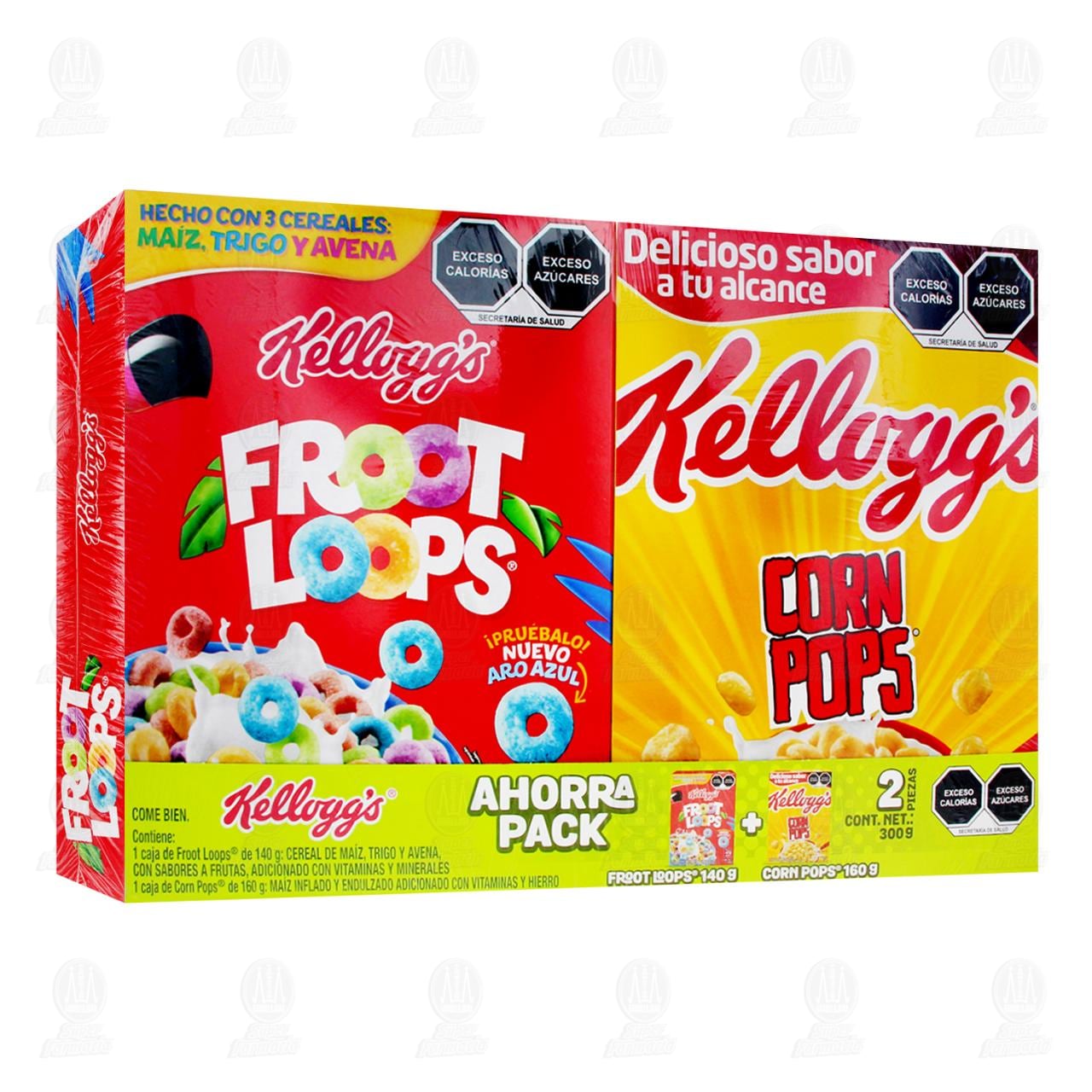 Pack Cereal Kellogg's Froot Loops de 140 gr + Corn Pops de 160 gr, 2 pzas. image number 0
