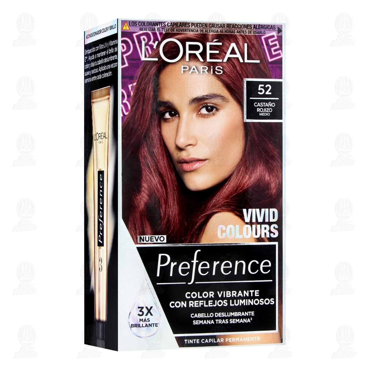 Imagen para Tinte L'oreal Paris Preference Color Castaño Rojizo (52), 1 pz.