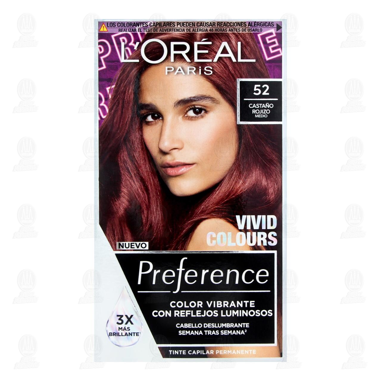 Tinte L'oréal Paris Preference Color Castaño Rojizo (52), 1 pz. image number 1