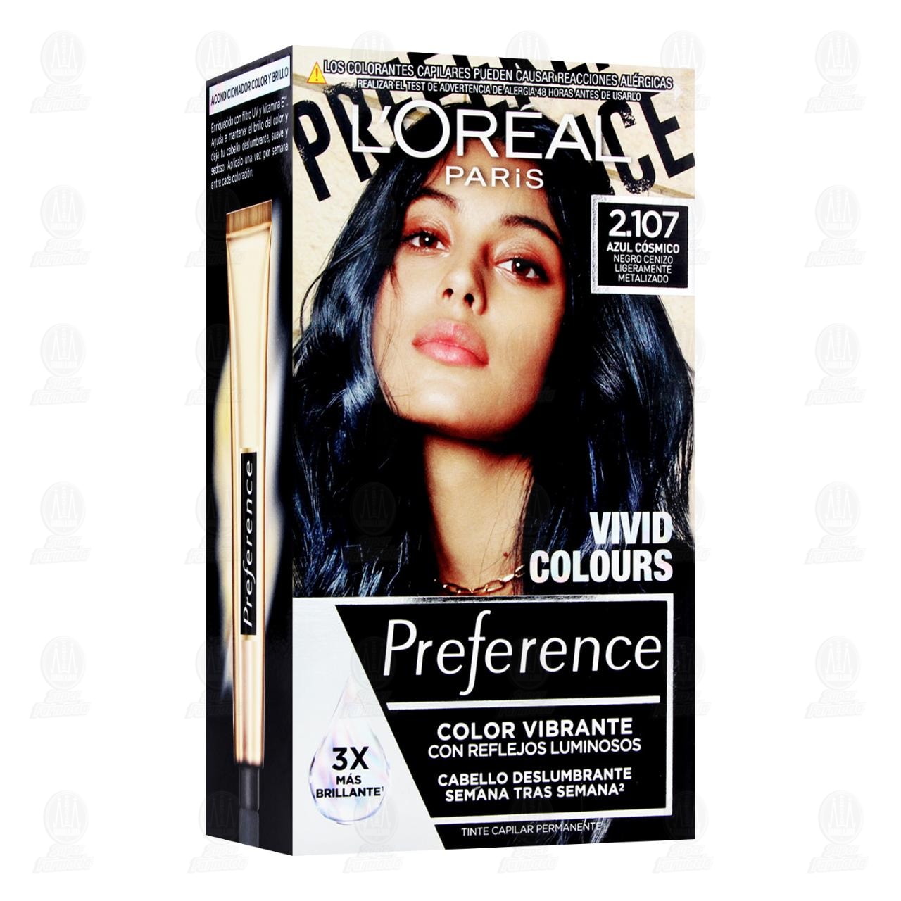 Tinte L'oreal Paris Preference Color Azul C&oacute;smico (2.107), 1 pz.