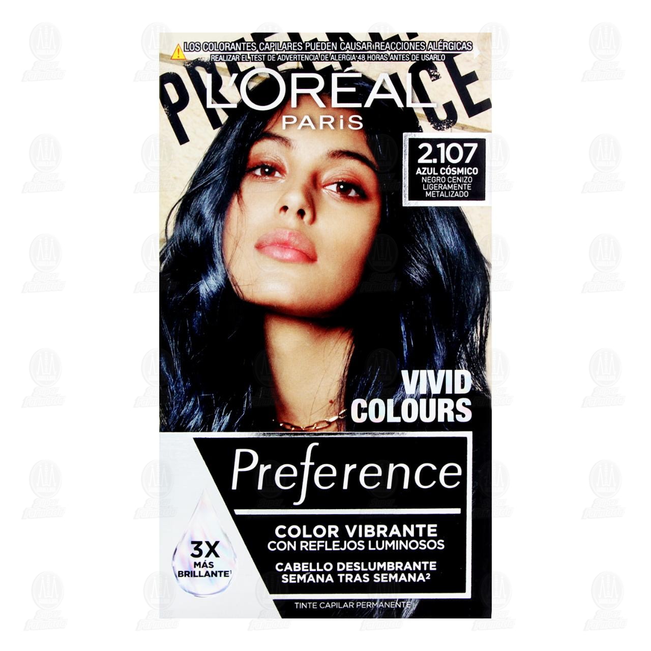 Tinte L'oreal Paris Preference Color Azul C&oacute;smico (2.107), 1 pz. image number 1